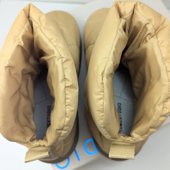 NWB Piumestudio Luna Camel Pillow Boot Womens 39/8 Evereve Ankle Bootie Vegan - Picture 4 of 7